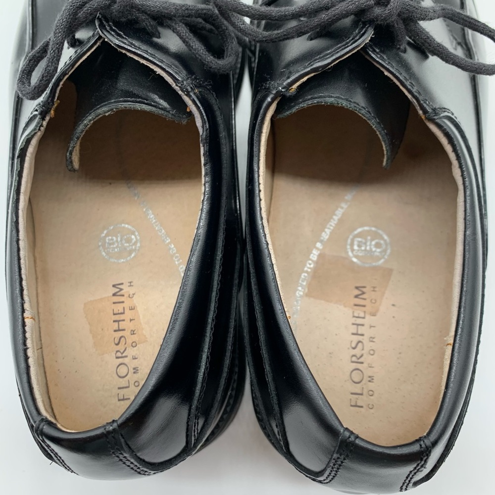 NWOB Florsheim Leather Alverson Lace Up Oxford in Black Size 8D - Picture 5 of 9